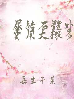 尿结石体外碎石费用大概多少钱