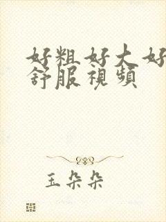 好粗好大好爽好舒服视频