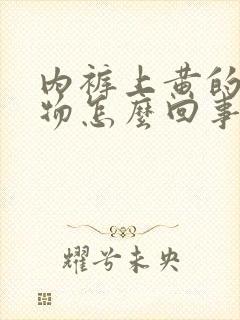 内裤上黄的分泌物怎么回事