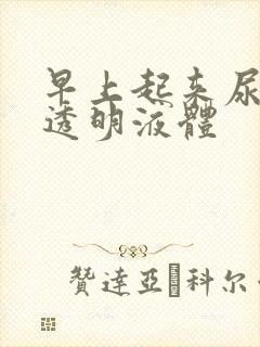 早上起来尿道有透明液体