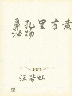 鼻孔里有黄色分泌物