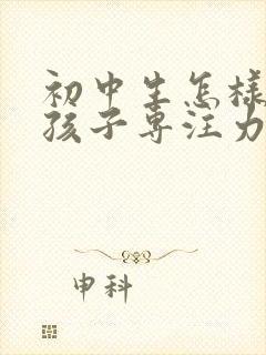 初中生怎样提高孩子专注力和集中注意力