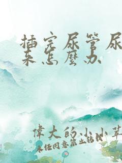 插完尿管尿不出来怎么办