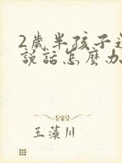 2岁半孩子还不说话怎么办