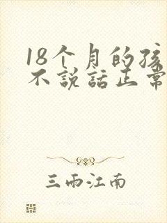 18个月的孩子不说话正常吗