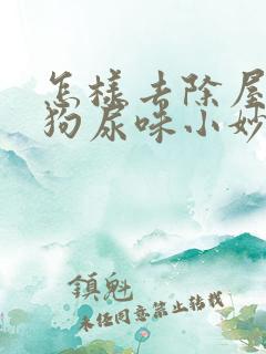 怎样去除屋里的狗尿味小妙招