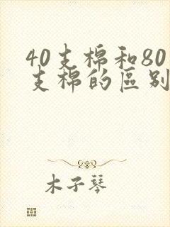40支棉和80支棉的区别