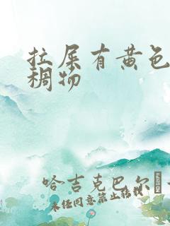 拉屎有黄色的粘稠物