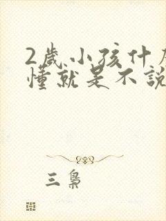 2岁小孩什么都懂就是不说话