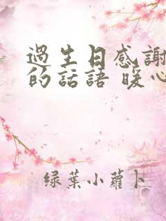 过生日感谢母亲的话语 暖心简短