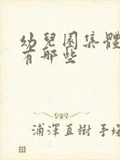 幼儿园集体活动有哪些