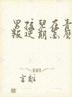 男孩儿在青春期叛逆期怎么沟通