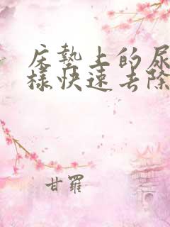 床垫上的尿渍怎样快速去除