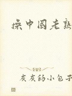 操中国老熟女逼