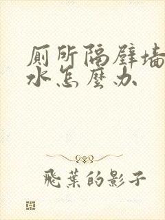 厕所隔壁墙面渗水怎么办