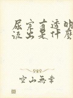 尿完有透明粘液流出是什么原因?