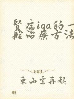 肾病iga的一般治疗方法