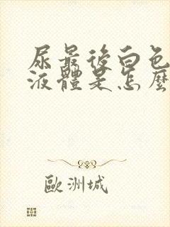 尿最后白色浑浊液体是怎么回事