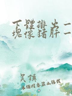 下体排出一坨血块像猪肝一样