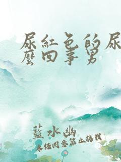 尿红色的尿是怎么回事男