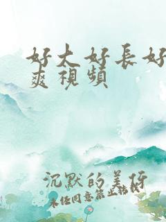 好大好长好粗好爽视频