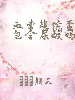 血常规检查项目包含尿酸吗