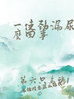 一使劲漏尿是怎么回事