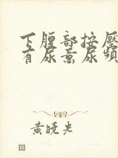 下腹部按压疼痛有尿意尿频