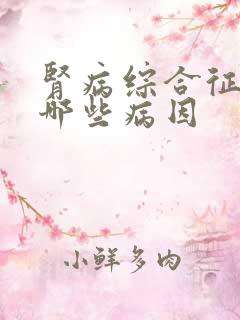 肾病综合征都有哪些病因