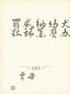 罗威纳幼犬呕吐拉稀怎么办