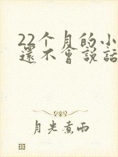 22个月的小孩还不会说话正常吗?