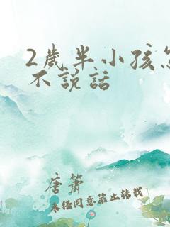 2岁半小孩怎么不说话