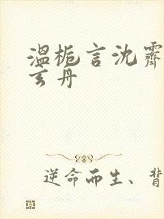 温栀言沈霁寒赵玄舟