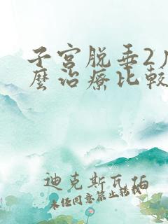 子宫脱垂2度怎么治疗比较好