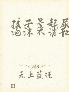 孩子晨起尿液有泡沫不消散