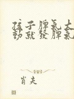 孩子脾气大动不动就发脾气怎么回事