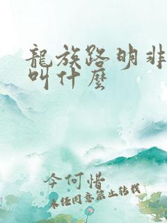 龙族路明非小说叫什么