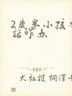 2岁半小孩不说话咋办