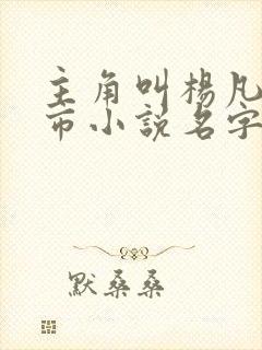 主角叫杨凡的都市小说名字