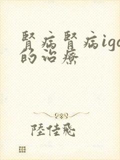 肾病肾病iga的治疗