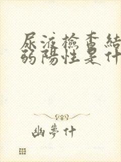 尿液检查结果是弱阳性是什么意思