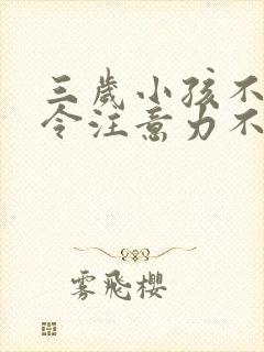 三岁小孩不听指令注意力不集中