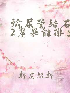 输尿管结石1.2厘米能排出来吗