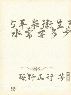 5平米卫生间防水需要多少钱
