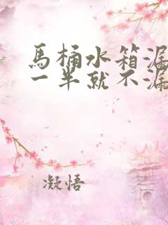 马桶水箱漏水到一半就不漏了