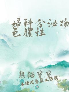 妇科分泌物是黄色脓性