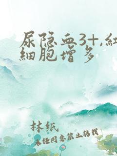 尿隐血3+,红细胞增多