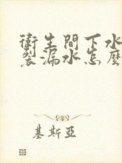 卫生间下水管开裂漏水怎么办