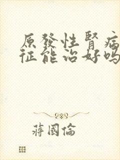 原发性肾病综合征能治好吗