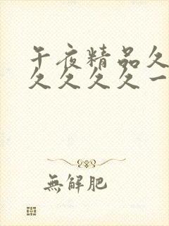 午夜精品久久久久久久久一区二区